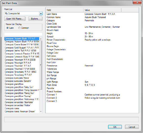 Using Plant List Data In Vectorworks Landmark