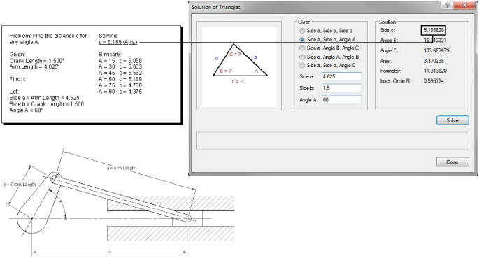 Triresolve Example Solution of Triangles