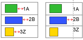 Align in column example